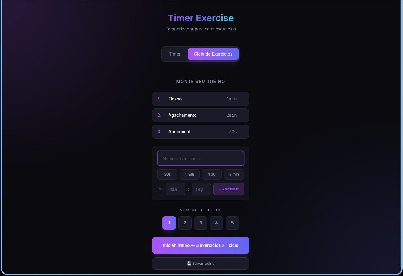 Timer Exercise screenshot 1